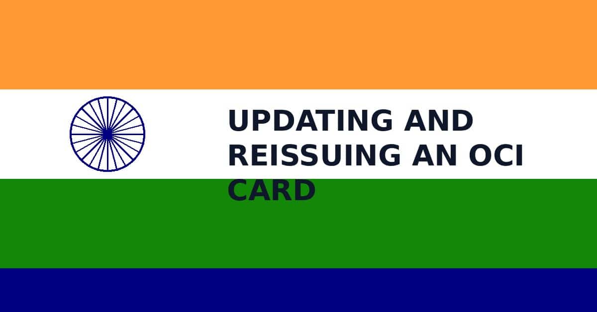 Updating and reissuing an OCI card