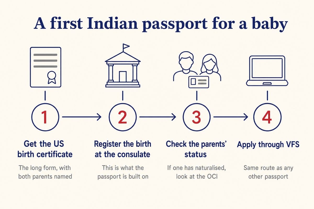 A first Indian passport for a baby