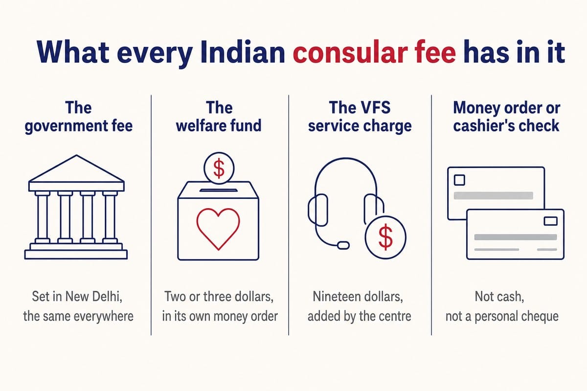 What every Indian consular fee has in it