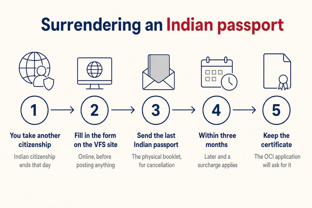 Surrendering an Indian passport